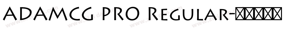 ADAMCG PRO Regular字体转换